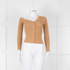 Staud Tan Off The Shoulder Cardigan