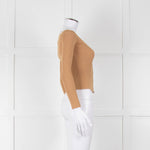Staud Tan Off The Shoulder Cardigan