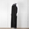 See The Sea Black Cage Neck 100% Silk Maxi Dress