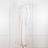 Zimmermann White Multi Polka Dot Strapless Maxi Dress