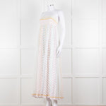Zimmermann White Multi Polka Dot Strapless Maxi Dress