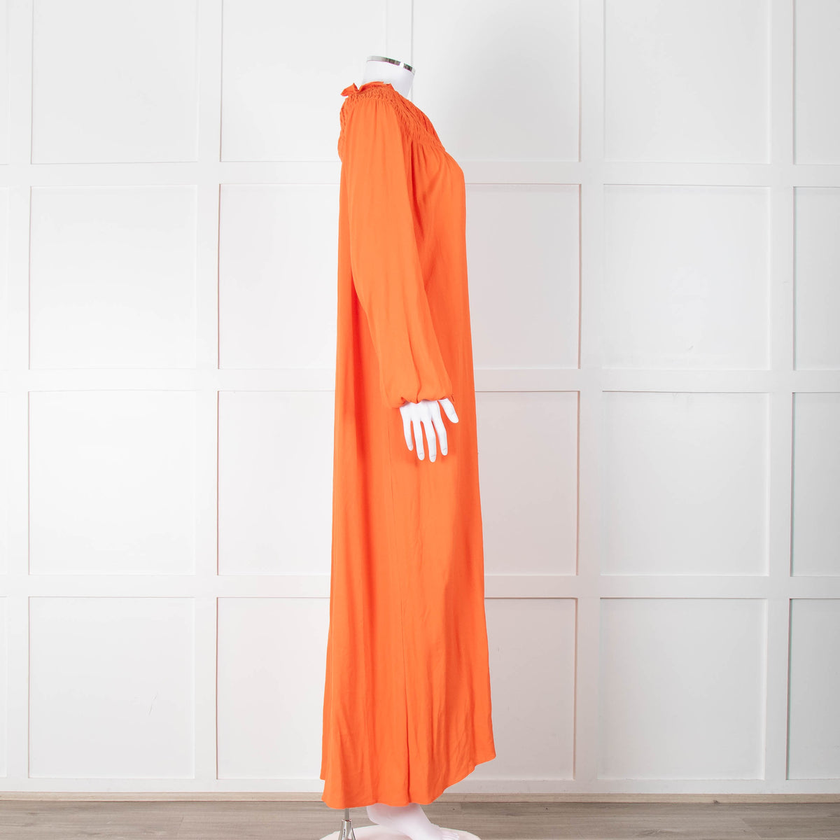 Three Graces Orange Maxi Peasant Dress