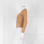 Staud Tan Off The Shoulder Cardigan
