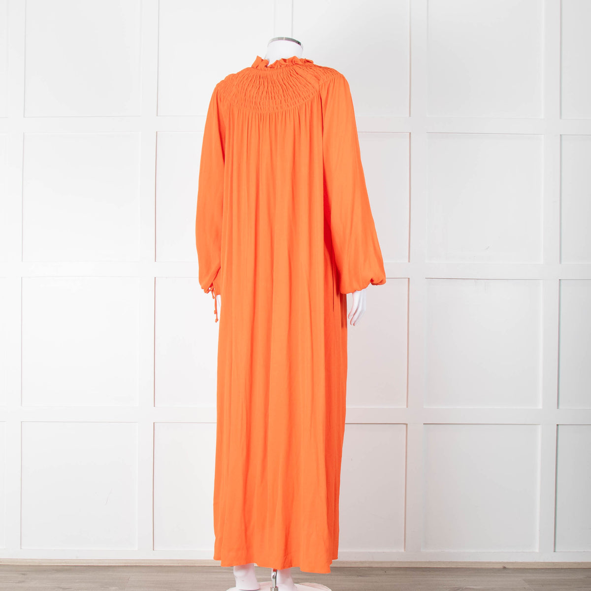 Three Graces Orange Maxi Peasant Dress