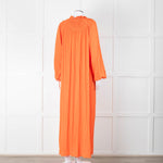 Three Graces Orange Maxi Peasant Dress