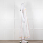 Zimmermann White Multi Polka Dot Strapless Maxi Dress