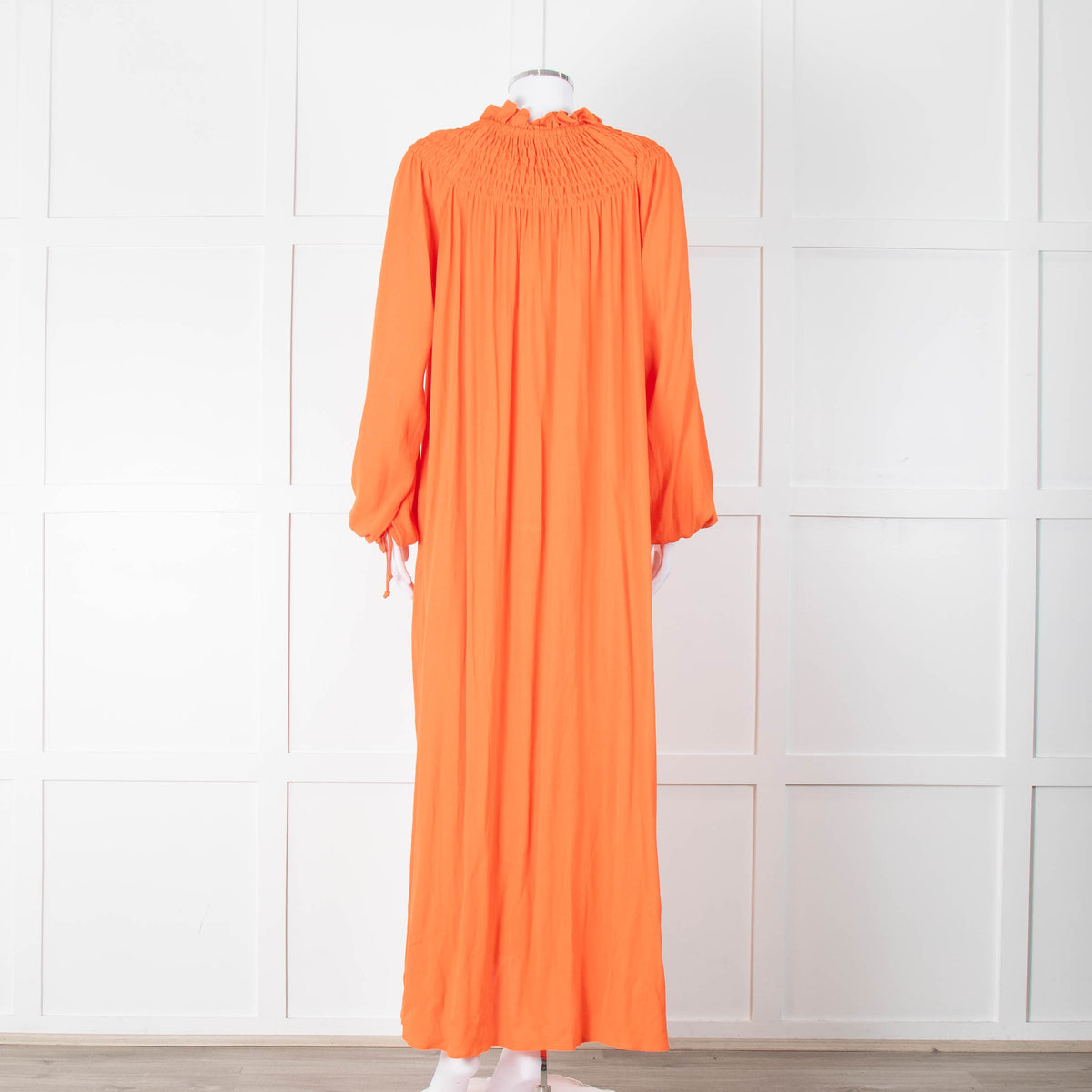 Three Graces Orange Maxi Peasant Dress