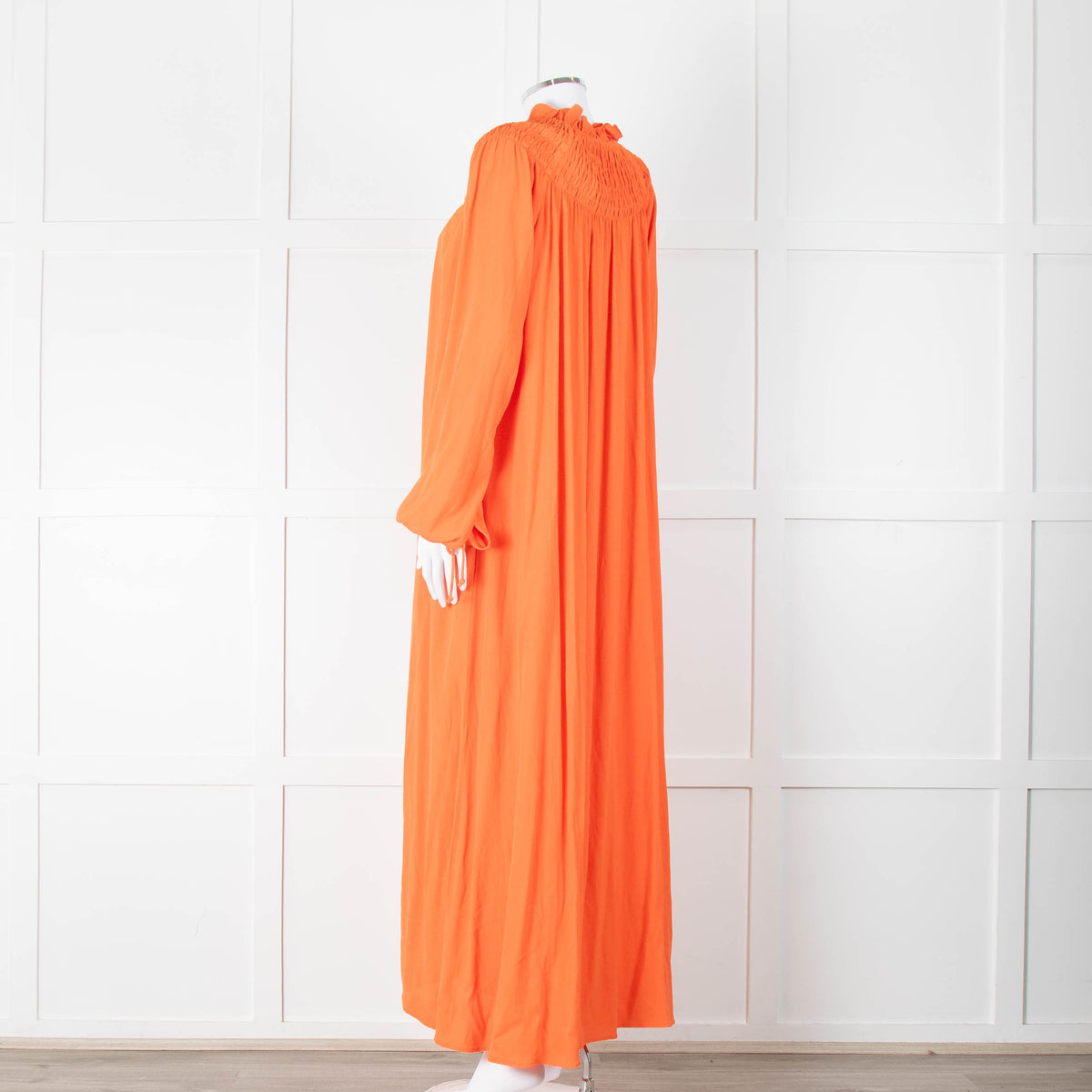 Three Graces Orange Maxi Peasant Dress