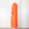 Three Graces Orange Maxi Peasant Dress