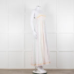 Zimmermann White Multi Polka Dot Strapless Maxi Dress