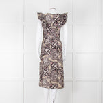 Isabel Marant Etoile Black Pale Green Paisley Frill Shoulder Detail