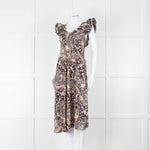 Isabel Marant Etoile Black Pale Green Paisley Frill Shoulder Detail