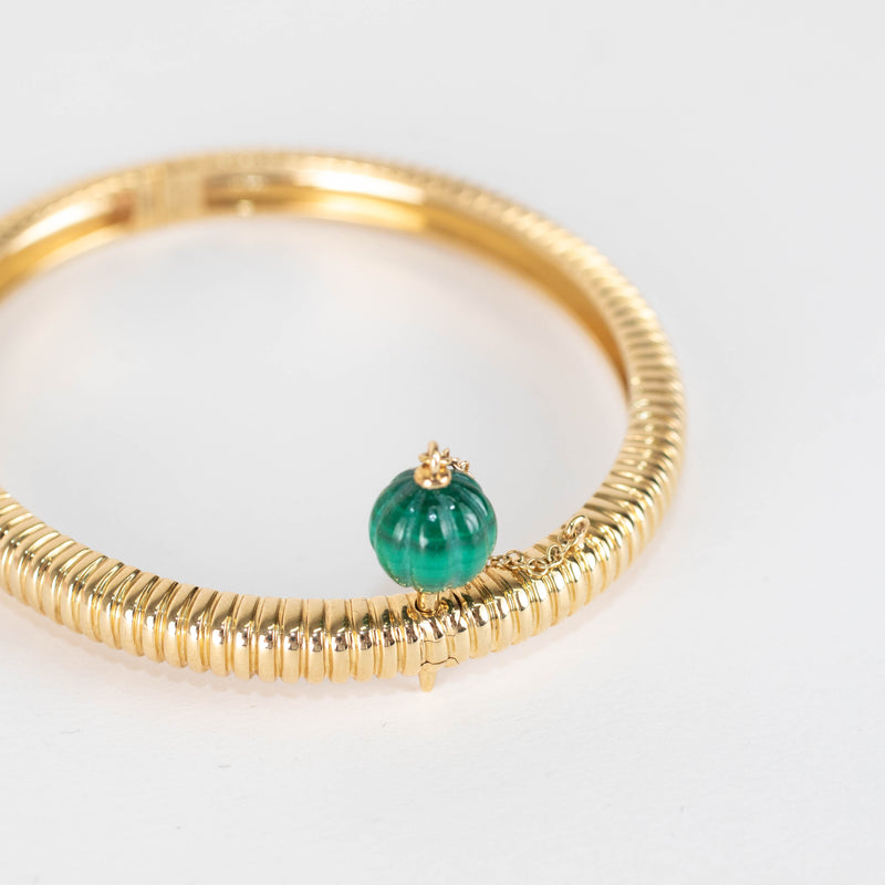 Yvonne Leon 9ct Gold Malachite Berlingot Bracelet