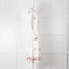 MABE Cream Floral Embroidery Midi Dress