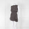 Saint Laurent Black White Polka Dot Gathered Sleeveless Mini Dress