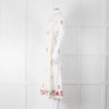 MABE Cream Floral Embroidery Midi Dress