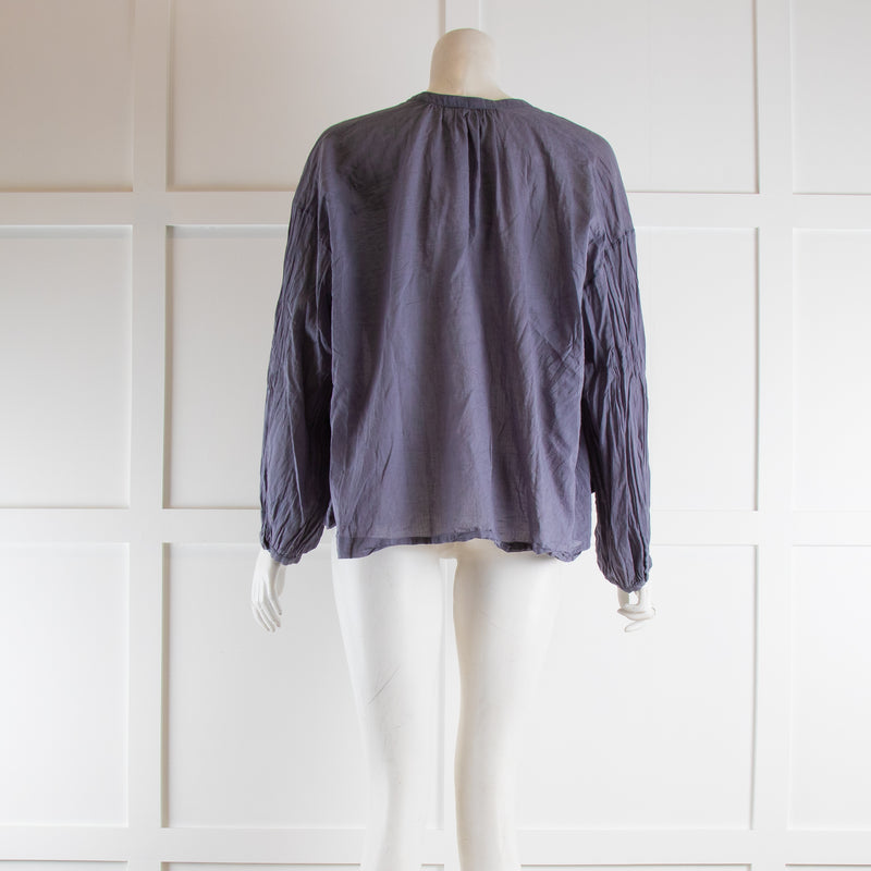 Doen Grey Cotton Blouse