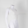 Alice and Olivia Smocked White Top with Zip Back