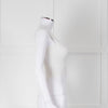Alice and Olivia Smocked White Top with Zip Back