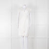 Veronica Beard Cream Sleeveless Wrap Dress