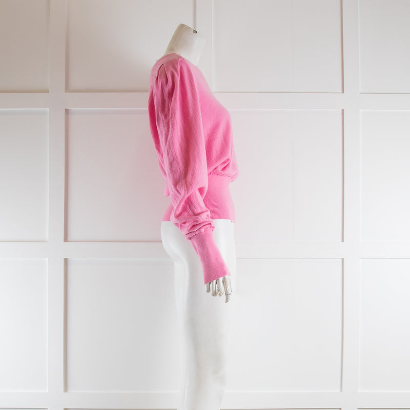 Isabel Marant Etoile Pink Fine Knit Jumper with Shoulder Pads