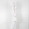 Veronica Beard Cream Sleeveless Wrap Dress