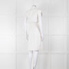 Veronica Beard Cream Sleeveless Wrap Dress