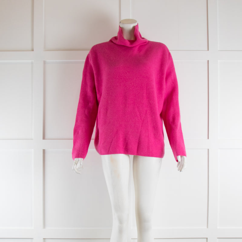 Studio Cashmere Pink Cashmere High Neck Jumper