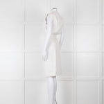 Veronica Beard Cream Sleeveless Wrap Dress