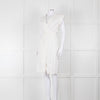 Veronica Beard Cream Sleeveless Wrap Dress