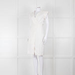 Veronica Beard Cream Sleeveless Wrap Dress