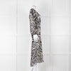 Veronica Beard Black White Animal Print Sheer Dress