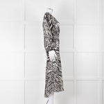Veronica Beard Black White Animal Print Sheer Dress