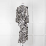 Veronica Beard Black White Animal Print Sheer Dress