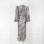 Veronica Beard Black White Animal Print Sheer Dress
