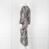 Veronica Beard Black White Animal Print Sheer Dress