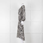 Veronica Beard Black White Animal Print Sheer Dress
