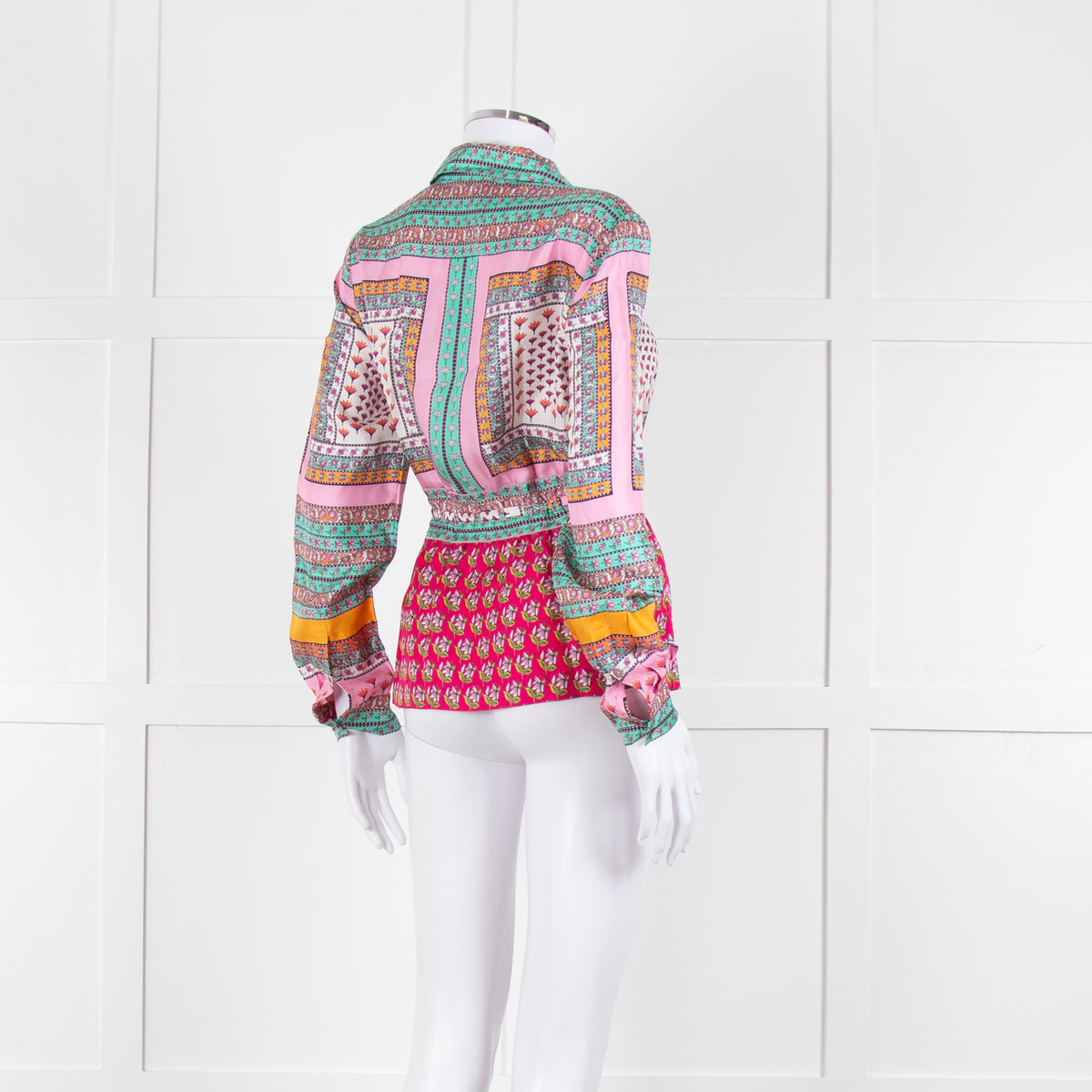 Diane Von Furstenberg Multi Colour Floral Print Drawstring Top
