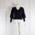 Cefinn Navy Leg Of Mutton Sleeve Cardigan