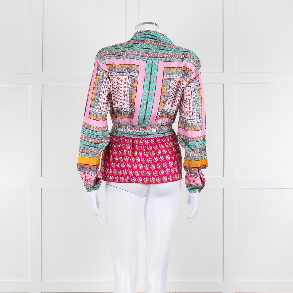 Diane Von Furstenberg Multi Colour Floral Print Drawstring Top