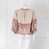 MABE Cotton Pink and Beige Aztec Print Jacket