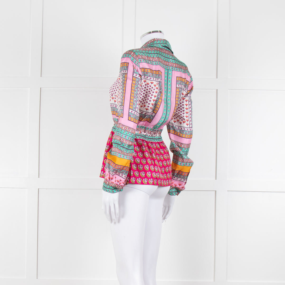 Diane Von Furstenberg Multi Colour Floral Print Drawstring Top