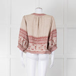 MABE Cotton Pink and Beige Aztec Print Jacket