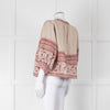 MABE Cotton Pink and Beige Aztec Print Jacket