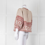 MABE Cotton Pink and Beige Aztec Print Jacket