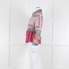 Diane Von Furstenberg Multi Colour Floral Print Drawstring Top