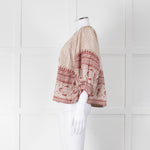 MABE Cotton Pink and Beige Aztec Print Jacket