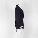 Dries Van Noten Navy Blue Fine Wool Blazer Jacket
