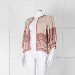 MABE Cotton Pink and Beige Aztec Print Jacket