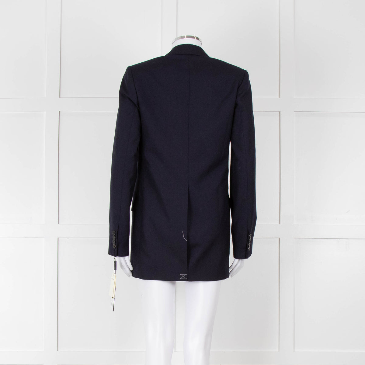 Dries Van Noten Navy Blue Fine Wool Blazer Jacket